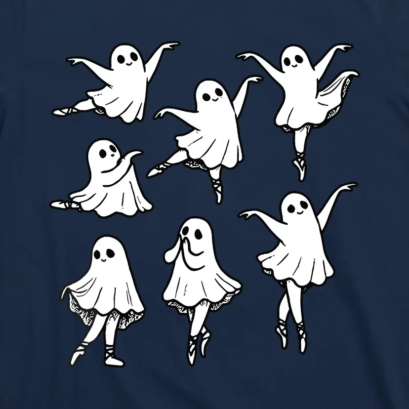 Ballet Ghost Ballet Dancer Spooky Dance Teacher Halloween T-Shirt