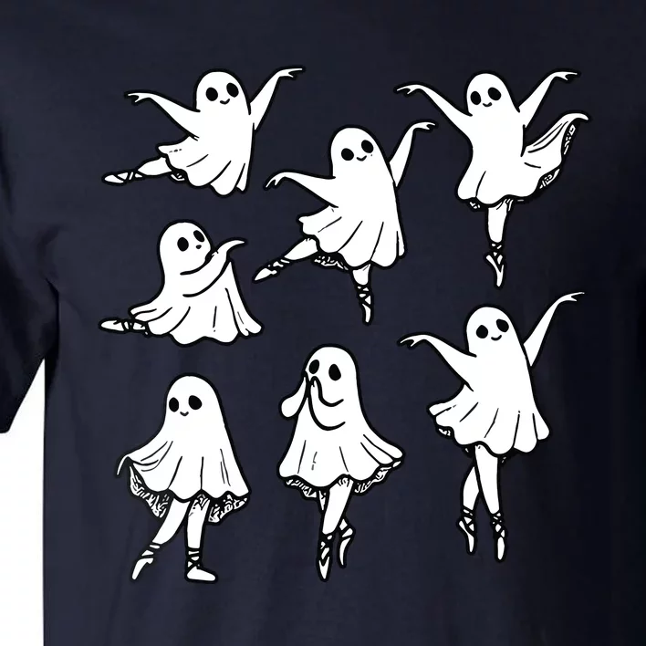 Ballet Ghost Ballet Dancer Spooky Dance Teacher Halloween Tall T-Shirt