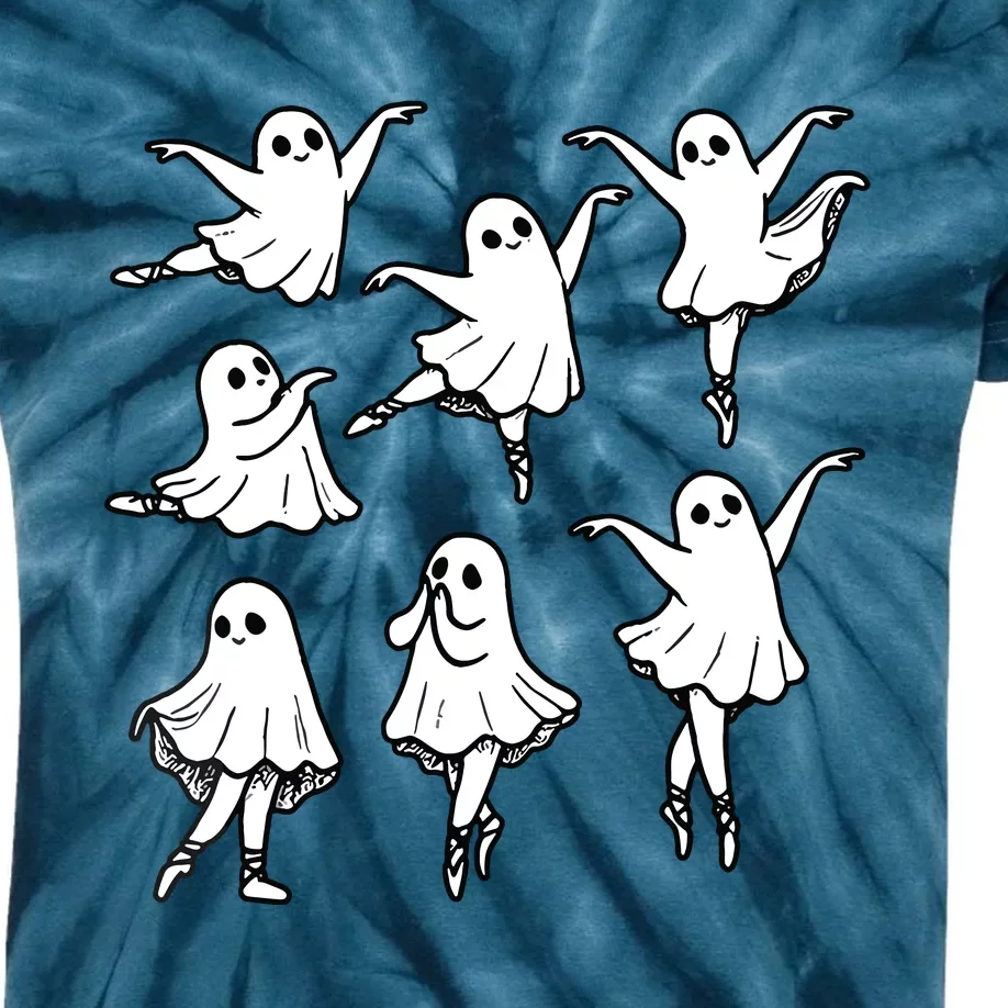 Ballet Ghost Ballet Dancer Spooky Dance Teacher Halloween Kids Tie-Dye T-Shirt