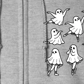 Ballet Ghost Ballet Dancer Spooky Dance Teacher Halloween Full Zip Hoodie