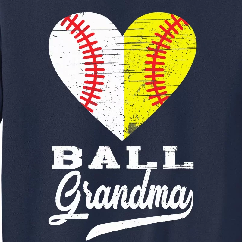 Ball Grandma Baseball Softball Heart Sport Lover Funny Gifts Sweatshirt