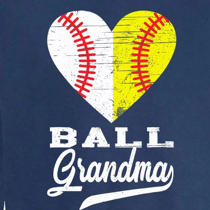 Ball Grandma Baseball Softball Heart Sport Lover Funny Gifts Garment-Dyed Sweatshirt