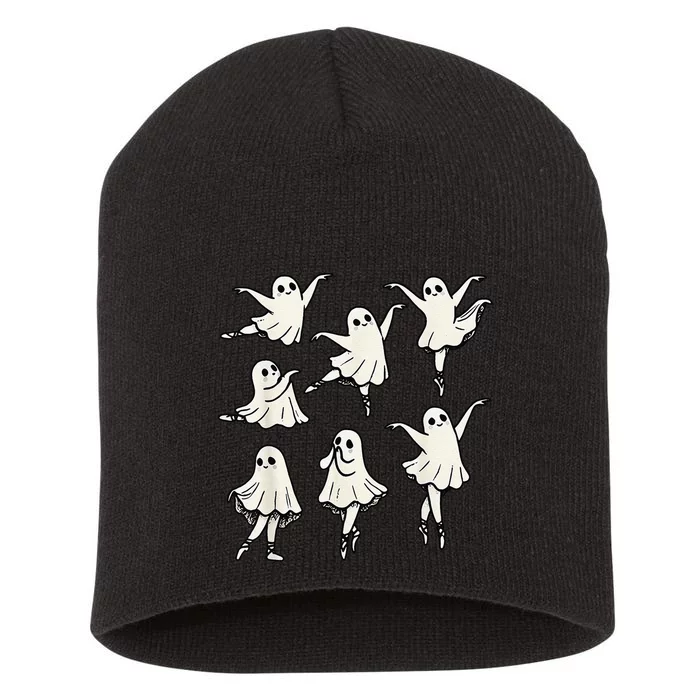 Ballet Ghost Ballet Dancer Spooky Dance Teacher Halloween Gift Short Acrylic Beanie