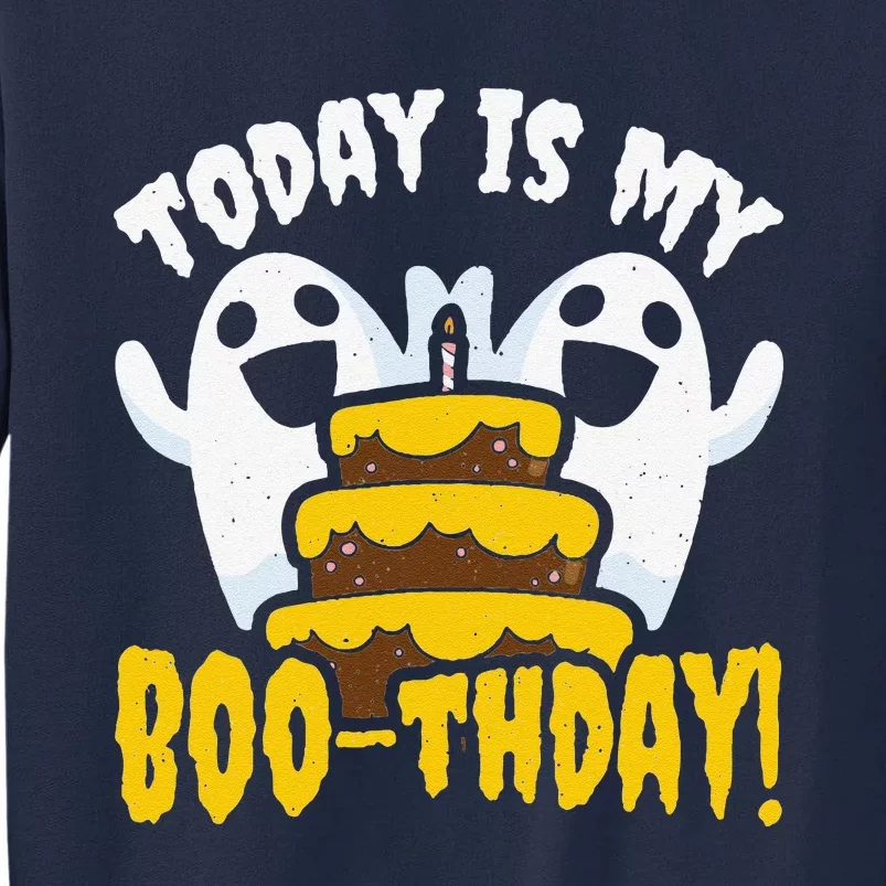 Boo Ghost Birthday Funny Halloween Costume Women Tall Sweatshirt