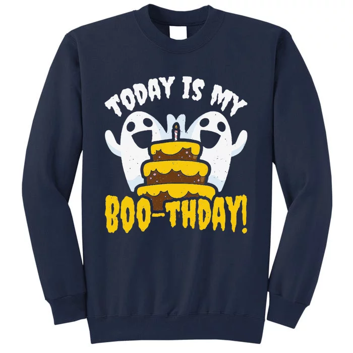 Boo Ghost Birthday Funny Halloween Costume Women Tall Sweatshirt