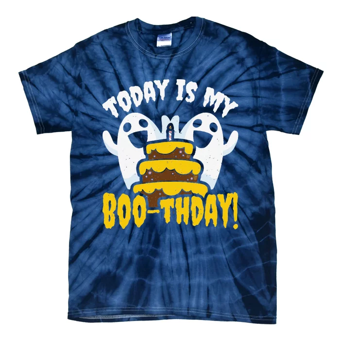 Boo Ghost Birthday Funny Halloween Costume Women Tie-Dye T-Shirt