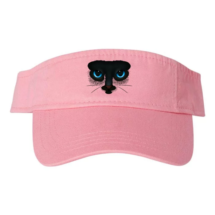 Bluefunny Gifteyed Black Cat Blending Into The Night Graphic Art Gift Valucap Bio-Washed Visor