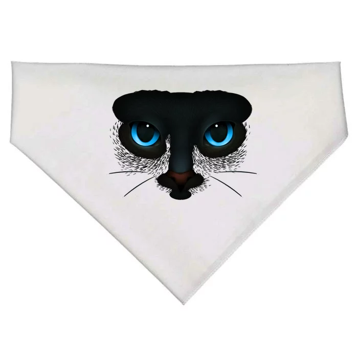 Bluefunny Gifteyed Black Cat Blending Into The Night Graphic Art Gift USA-Made Doggie Bandana