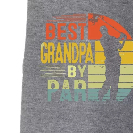 Best Grandpa By Par Daddy Fathers Day Gift Golf Lover Golfer Doggie 3-End Fleece Hoodie