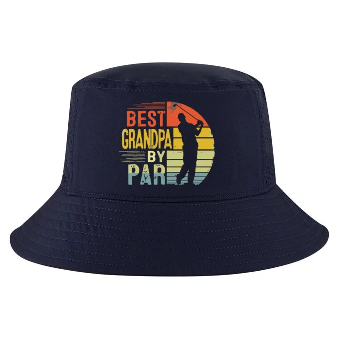 Best Grandpa By Par Daddy Fathers Day Gift Golf Lover Golfer Cool Comfort Performance Bucket Hat