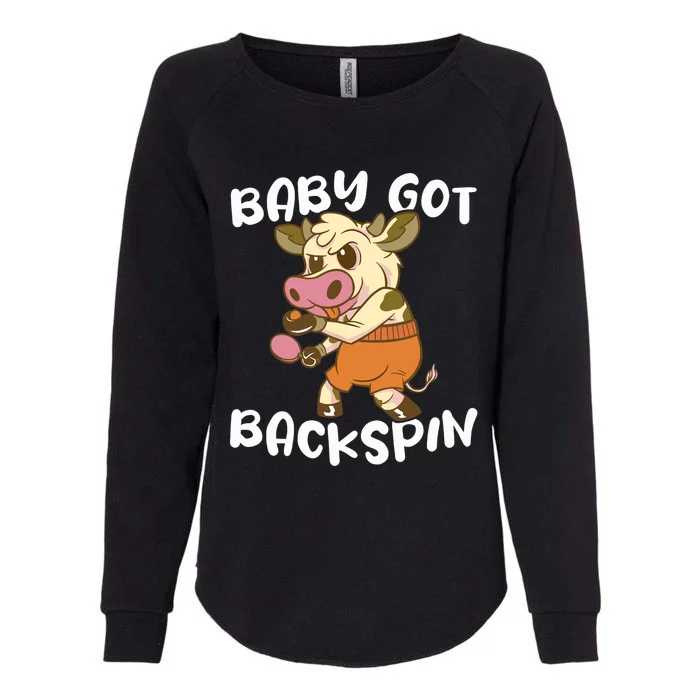 Baby Got Backspin Table Tennis Funny Ping Pong Womens California Wash Sweatshirt