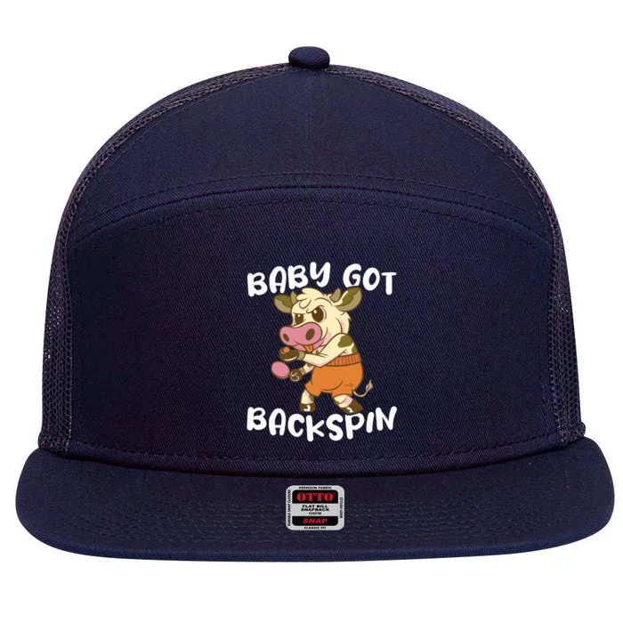 Baby Got Backspin Table Tennis Funny Ping Pong 7 Panel Mesh Trucker Snapback Hat