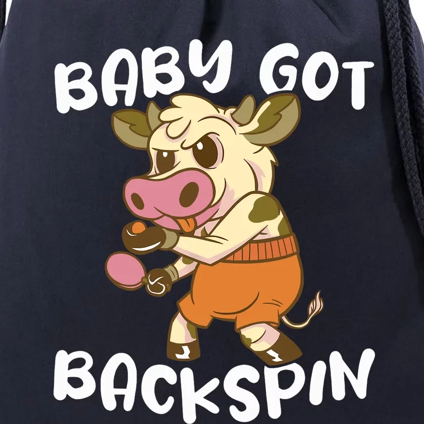 Baby Got Backspin Table Tennis Funny Ping Pong Drawstring Bag