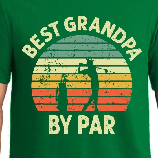 Best Grandpa By Par Golf Golfer Golfing Grandfather Design Pajama Set