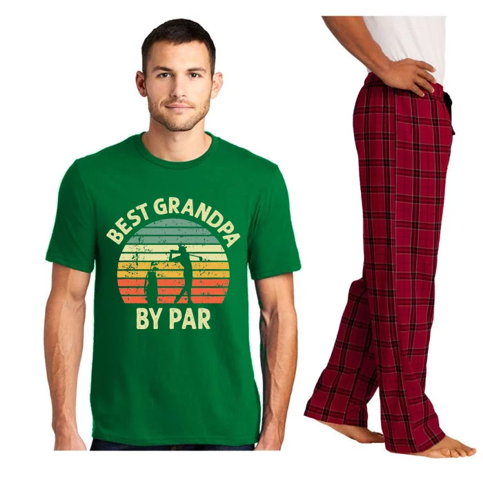 Best Grandpa By Par Golf Golfer Golfing Grandfather Design Pajama Set