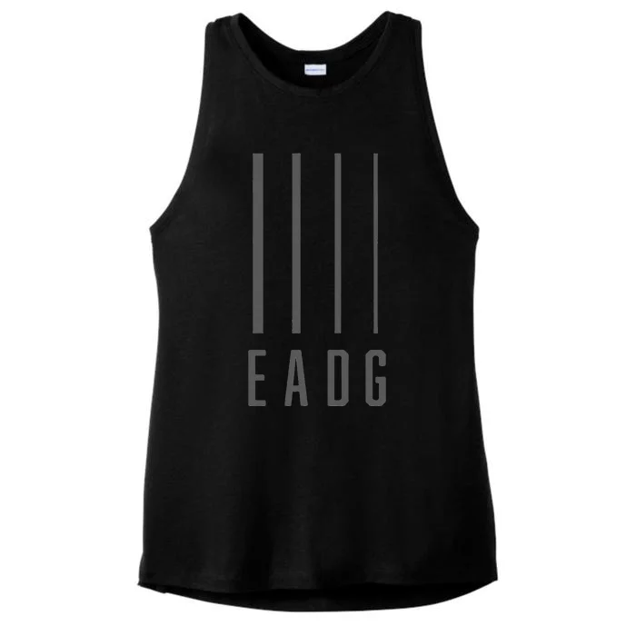 Bass Guitarist Bass Player Gift Eadg 4 String Ladies Tri-Blend Wicking Tank