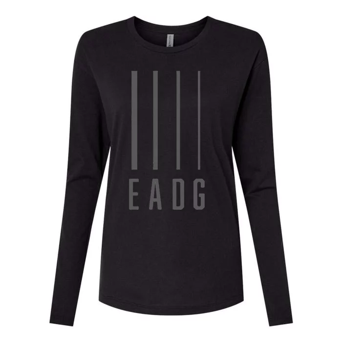 Bass Guitarist Bass Player Gift Eadg 4 String Womens Cotton Relaxed Long Sleeve T-Shirt