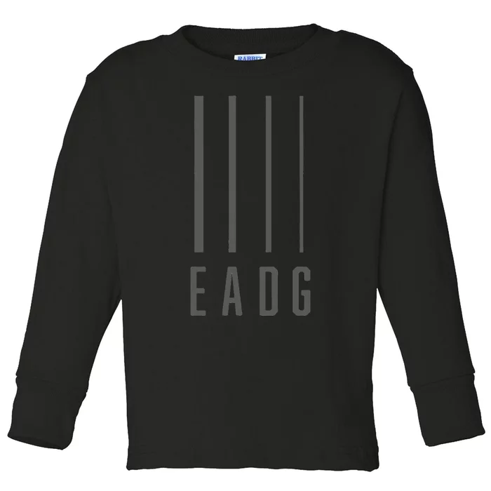 Bass Guitarist Bass Player Gift Eadg 4 String Toddler Long Sleeve Shirt