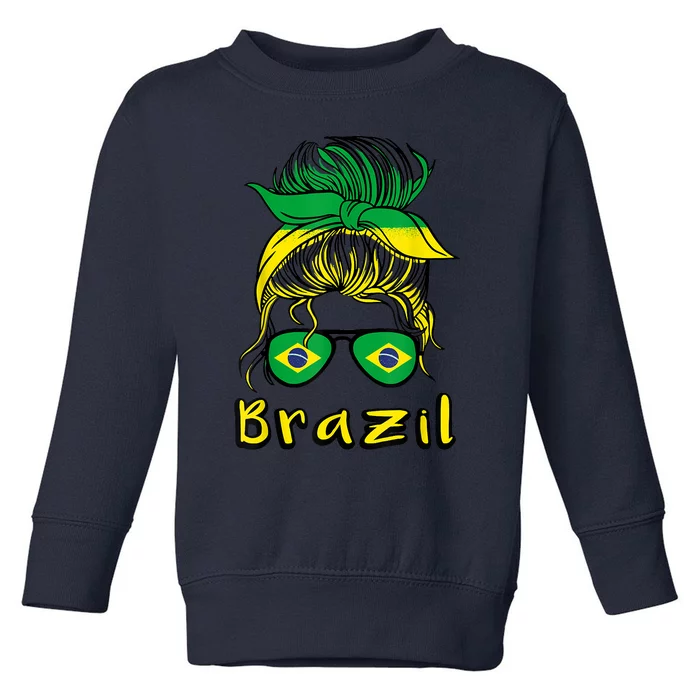 Brazilian Girl Brazil Girls Football Brasil Brazilian Toddler Sweatshirt