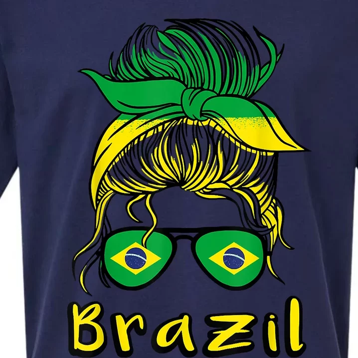 Brazilian Girl Brazil Girls Football Brasil Brazilian Sueded Cloud Jersey T-Shirt