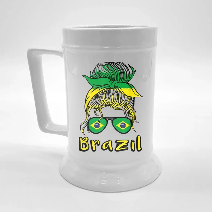 Brazilian Girl Brazil Girls Football Brasil Brazilian Front & Back Beer Stein