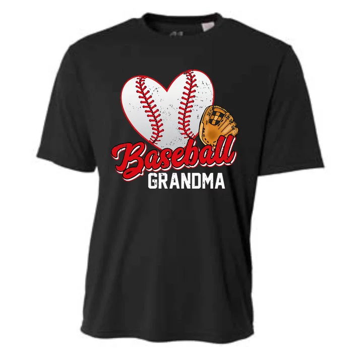 Baseball Grandma Baseball Lovers Mothers Day Gifts Women Cooling Performance Crew T-Shirt