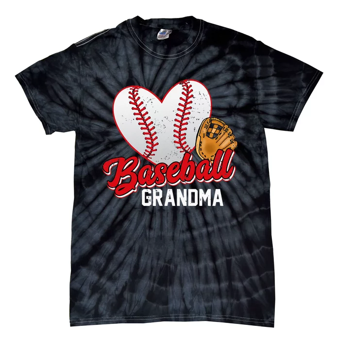 Baseball Grandma Baseball Lovers Mothers Day Gifts Women Tie-Dye T-Shirt