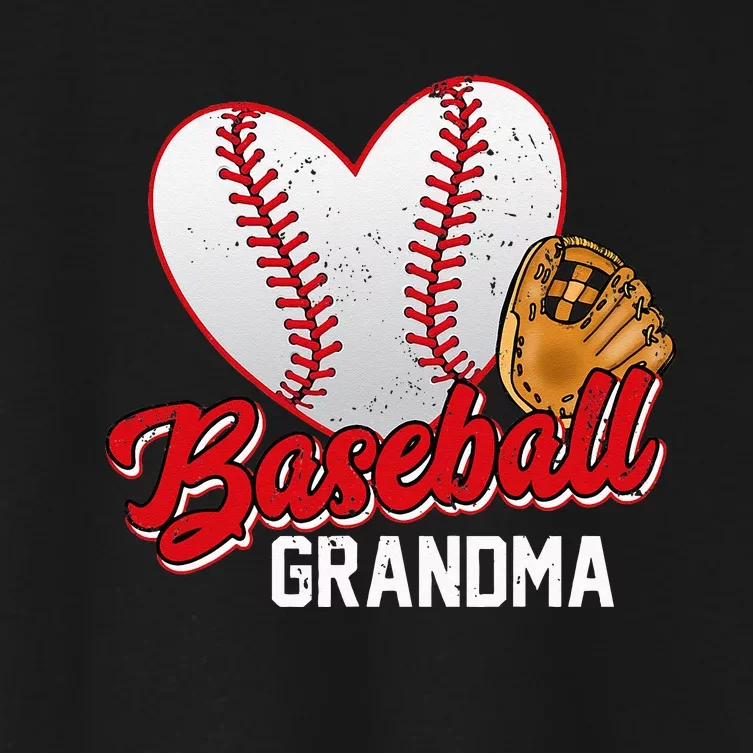 Baseball Grandma Baseball Lovers Mothers Day Gifts Women Women's Crop Top Tee