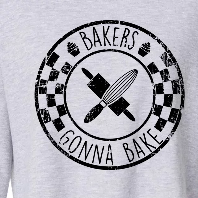 Bakers Gonna Bake Distressed Gift Cropped Pullover Crew