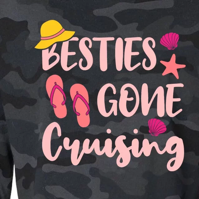 Besties Gone Cruising Ladies Girl Girlfriends Cruise Vacay Cropped Pullover Crew