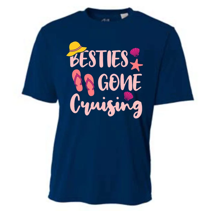 Besties Gone Cruising Ladies Girl Girlfriends Cruise Vacay Cooling Performance Crew T-Shirt