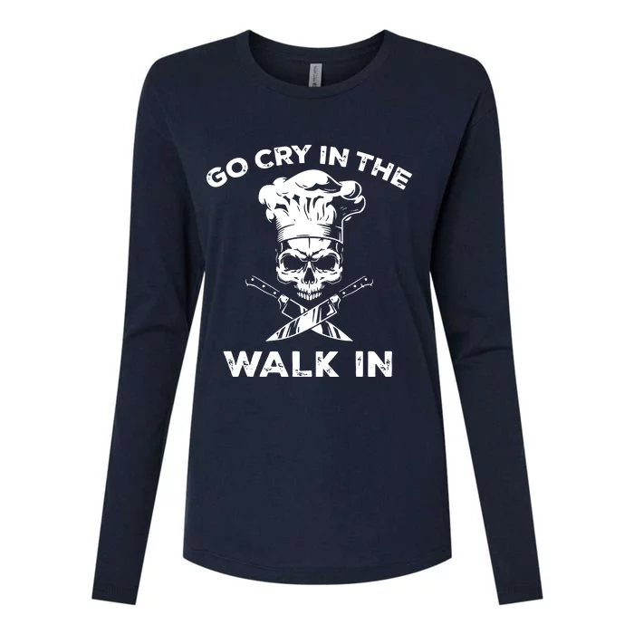 Best Go Cry In The Walk In Womens Cotton Relaxed Long Sleeve T-Shirt