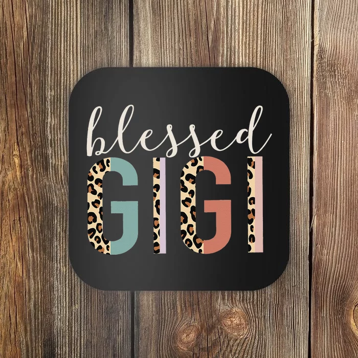 Blessed Gigi Cute Leopard Print Coaster