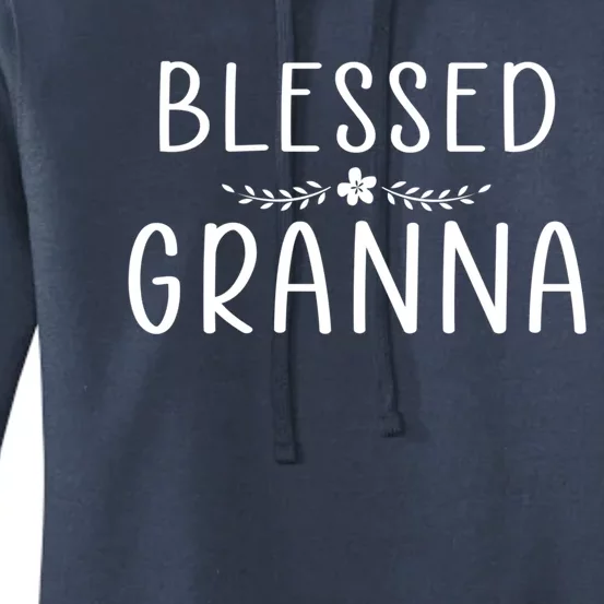 Blessed Granna Cute Floral Mom Grandma Xmas / Mothers Day Gift Women's Pullover Hoodie