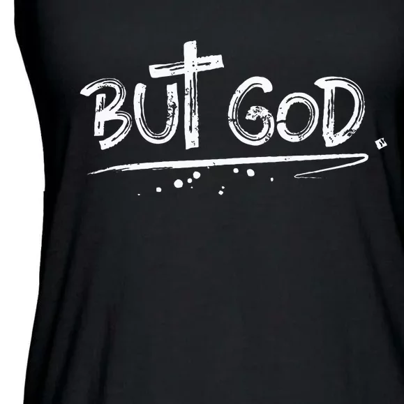 But God Christian Cross Gift Ladies Essential Flowy Tank