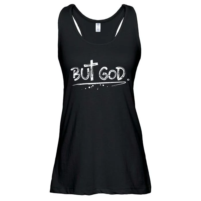 But God Christian Cross Gift Ladies Essential Flowy Tank