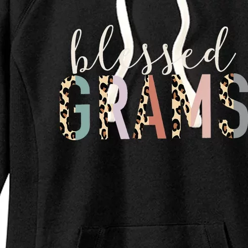 Blessed Grams Cute Leopard happy mother's day Women's Fleece Hoodie