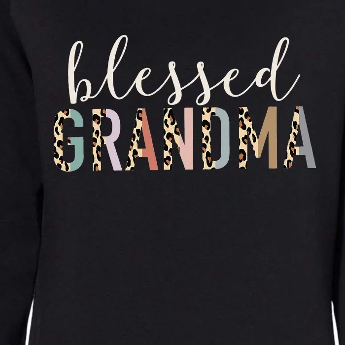 Blessed Grandma Cute Leopard happy mother's day Womens California Wash Sweatshirt