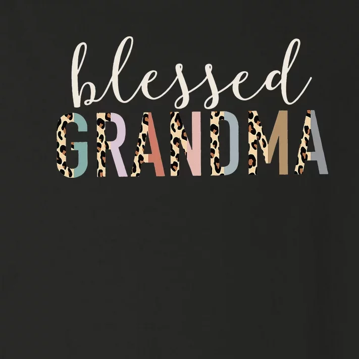 Blessed Grandma Cute Leopard happy mother's day Toddler Long Sleeve Shirt