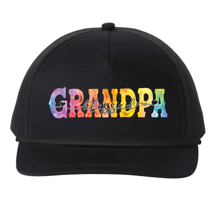 Blessed Grandpa Cute Colorful Hearts Grandpa Gift Snapback Five-Panel Rope Hat