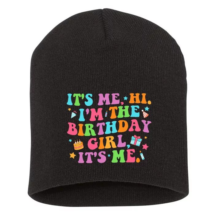 Birthday Girl Celebration Short Acrylic Beanie