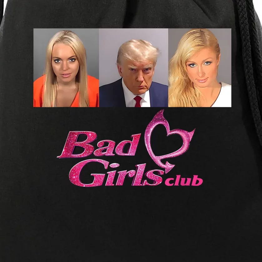 Bad Girls Club Donald Trump Mug Shot Drawstring Bag