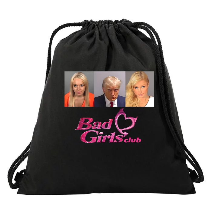 Bad Girls Club Donald Trump Mug Shot Drawstring Bag