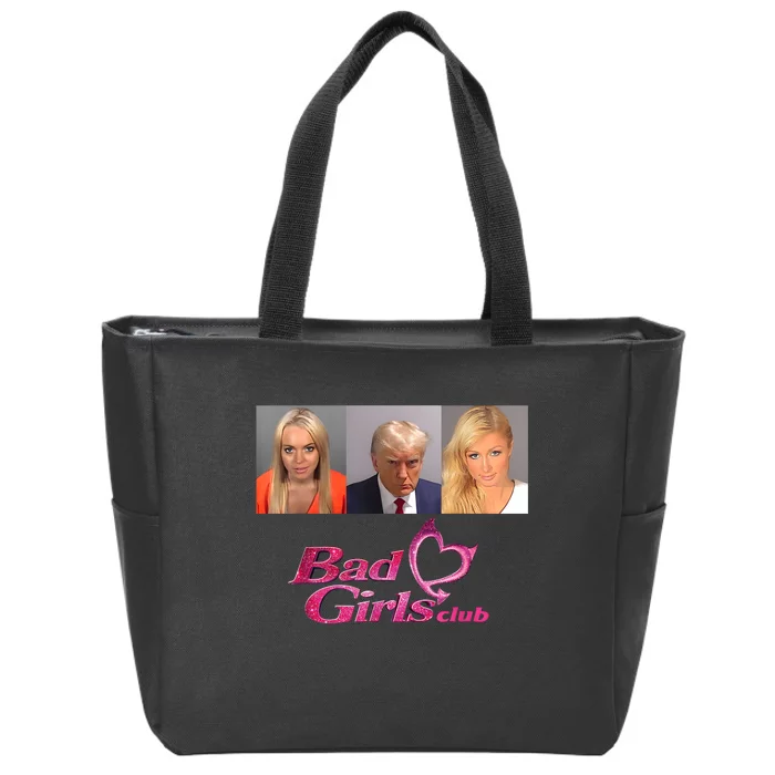 Bad Girls Club Donald Trump Mug Shot Zip Tote Bag