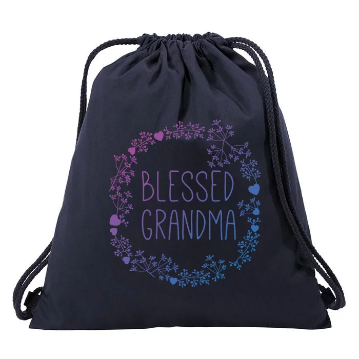 Blessed Grandma Christian Religious Funny Gift Best Grammy Ever Funny Gift Drawstring Bag