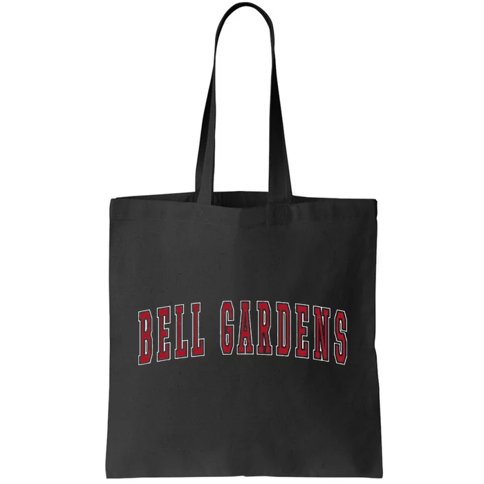 Bell Gardens California Souvenir Vacation College Style Red Tote Bag