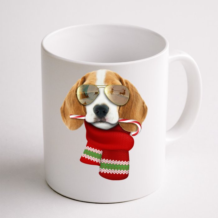 Beagle Gift Christmas Gift For Dog Lovers Puppy Sunglasses Gift Front & Back Coffee Mug