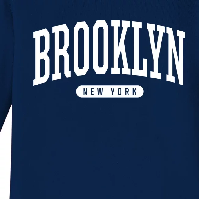 Brooklyn Gift College University Style Ny Usa Baby Long Sleeve Bodysuit