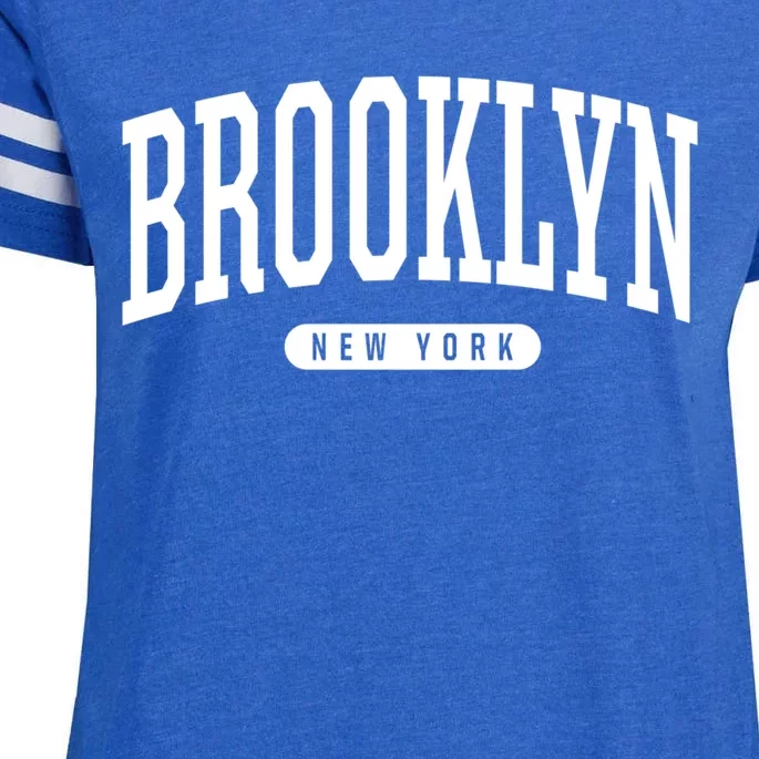 Brooklyn Gift College University Style Ny Usa Enza Ladies Jersey Football T-Shirt