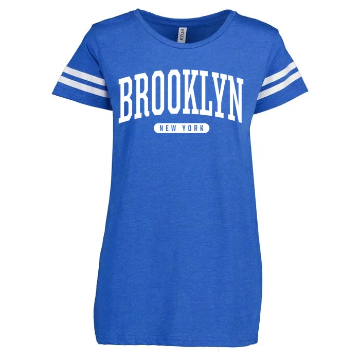 Brooklyn Gift College University Style Ny Usa Enza Ladies Jersey Football T-Shirt